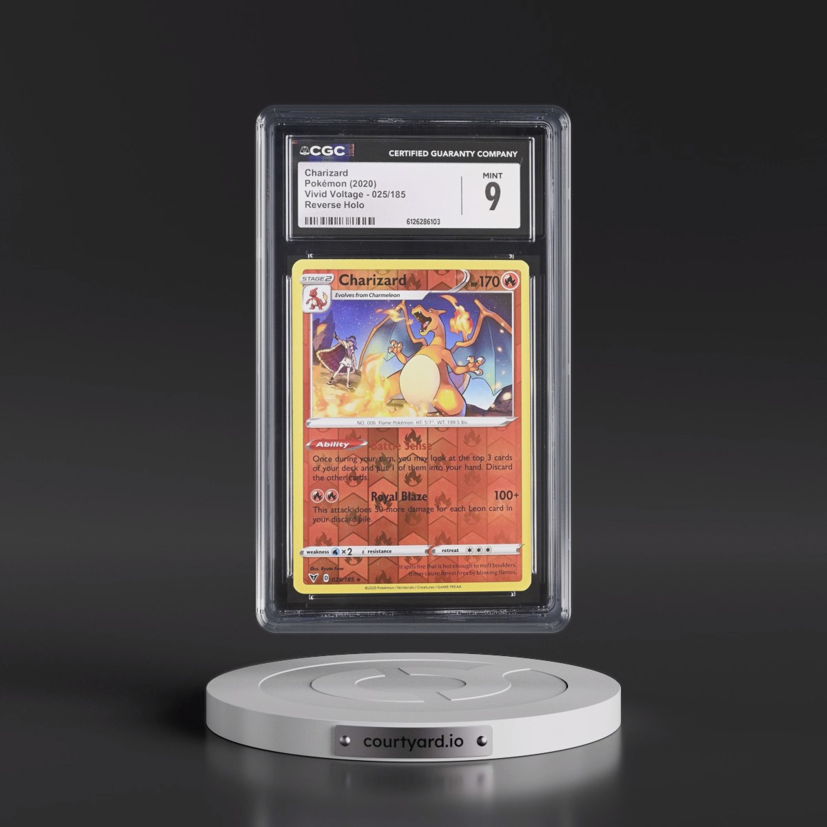 2020 Vivid Voltage #025/185 Charizard - Reverse Holo (CGC 9 MINT)
