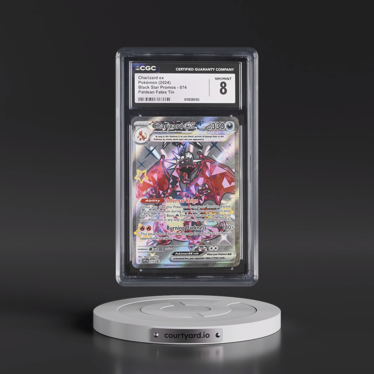 2023 Black Star Promos - Scarlet & Violet SVP EN #074 Charizard ex - Paldean Fates Tin (Holo) (CGC 8 NM-MT)