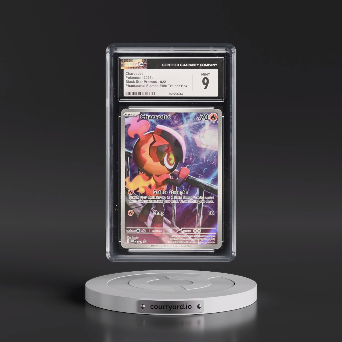2025 Black Star Promos - Mega Evolution MEP EN #022 Charcadet - Phantasmal Flames Elite Trainer Box (Holo) (CGC 9 MINT)