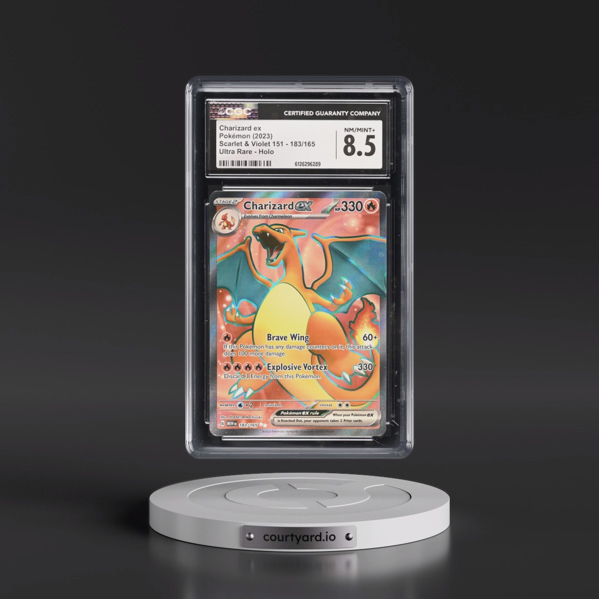 2023 Scarlet & Violet 151 - MEW EN #183/165 Charizard ex - Ultra Rare Holo (CGC 8.5 NM-MT+)