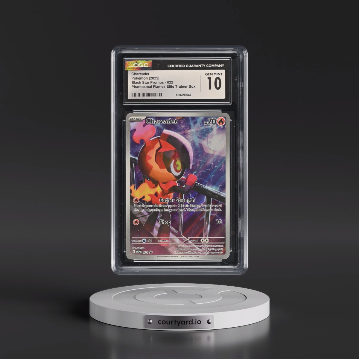 2025 Black Star Promos - Mega Evolution MEP EN #022 Charcadet - Phantasmal Flames Elite Trainer Box (Holo) (CGC 10 GEM MINT)