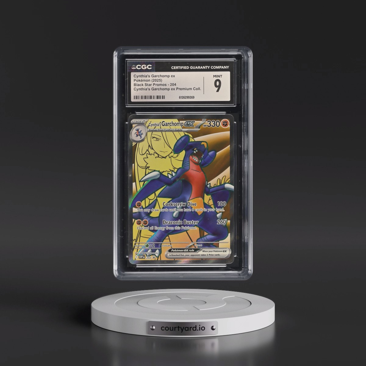 2023 Black Star Promos - Scarlet & Violet SVP EN #204 Cynthia's Garchomp ex - Cynthia's Garchomp ex Premium Collection (Holo) (CGC 9 MINT)