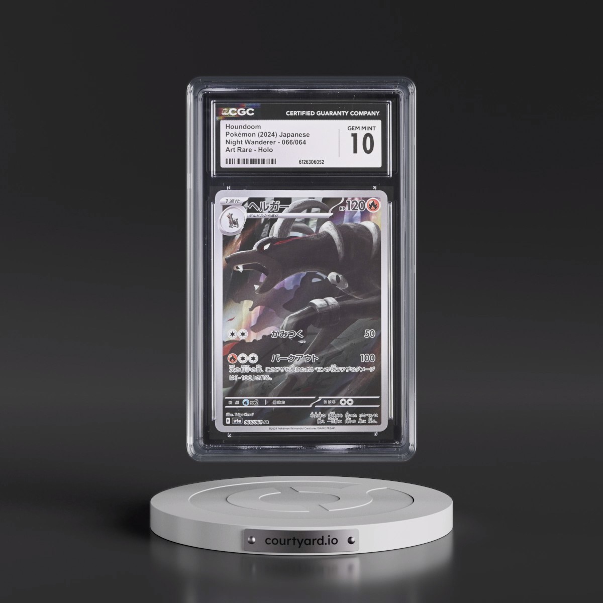 2024 Night Wanderer #066/064 Houndoom - Art Rare Holo (CGC 10 GEM MINT)