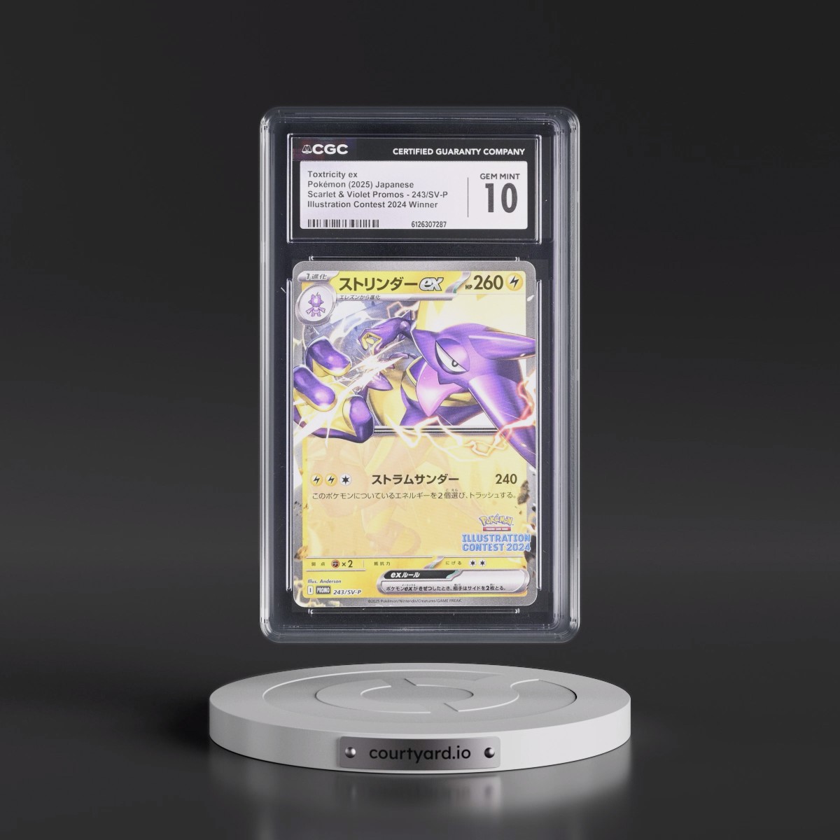 2022 Scarlet & Violet Promos #243/SV-P Toxtricity ex - Illustration Contest 2024 Winner (CGC 10 GEM MINT)