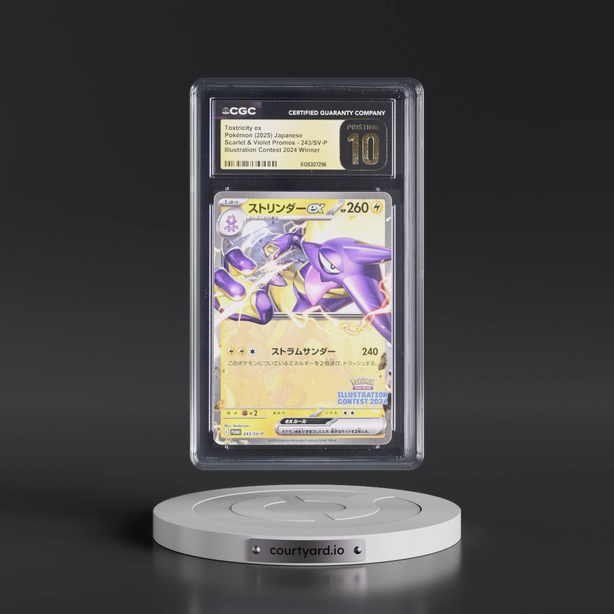 2022 Scarlet & Violet Promos #243/SV-P Toxtricity ex - Illustration Contest 2024 Winner (CGC 10 PRISTINE)