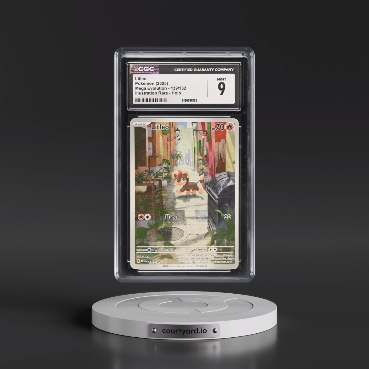 2025 Mega Evolution - MEG EN #139/132 Litleo - Illustration Rare Holo (CGC 9 MINT)