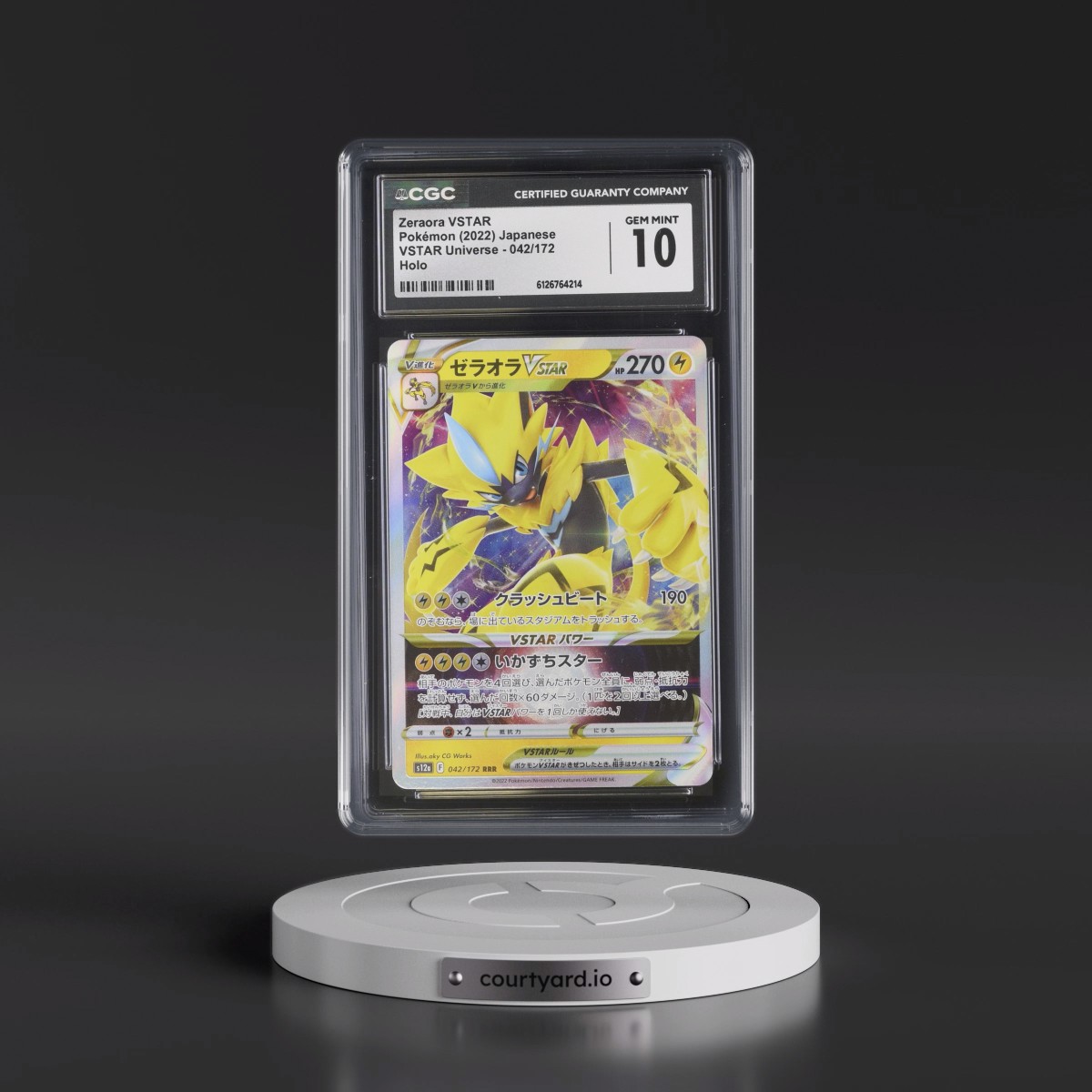 2022 VSTAR Universe #042/172 Zeraora VSTAR - Holo (CGC 10 GEM MINT)