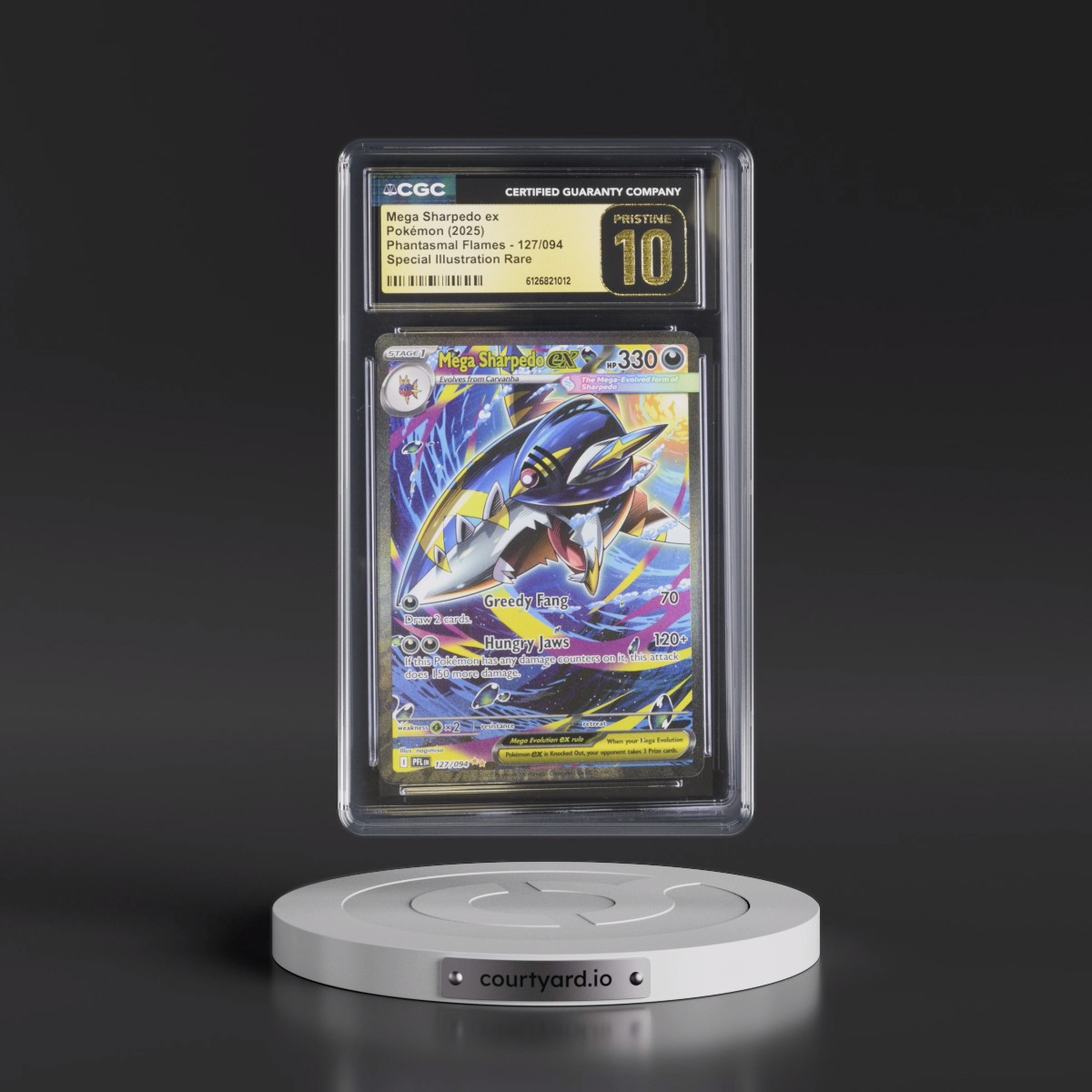 2025 Phantasmal Flames - PFL EN Mega Sharpedo ex - Special Illustration Rare (Holo) #127/094 CGC 10