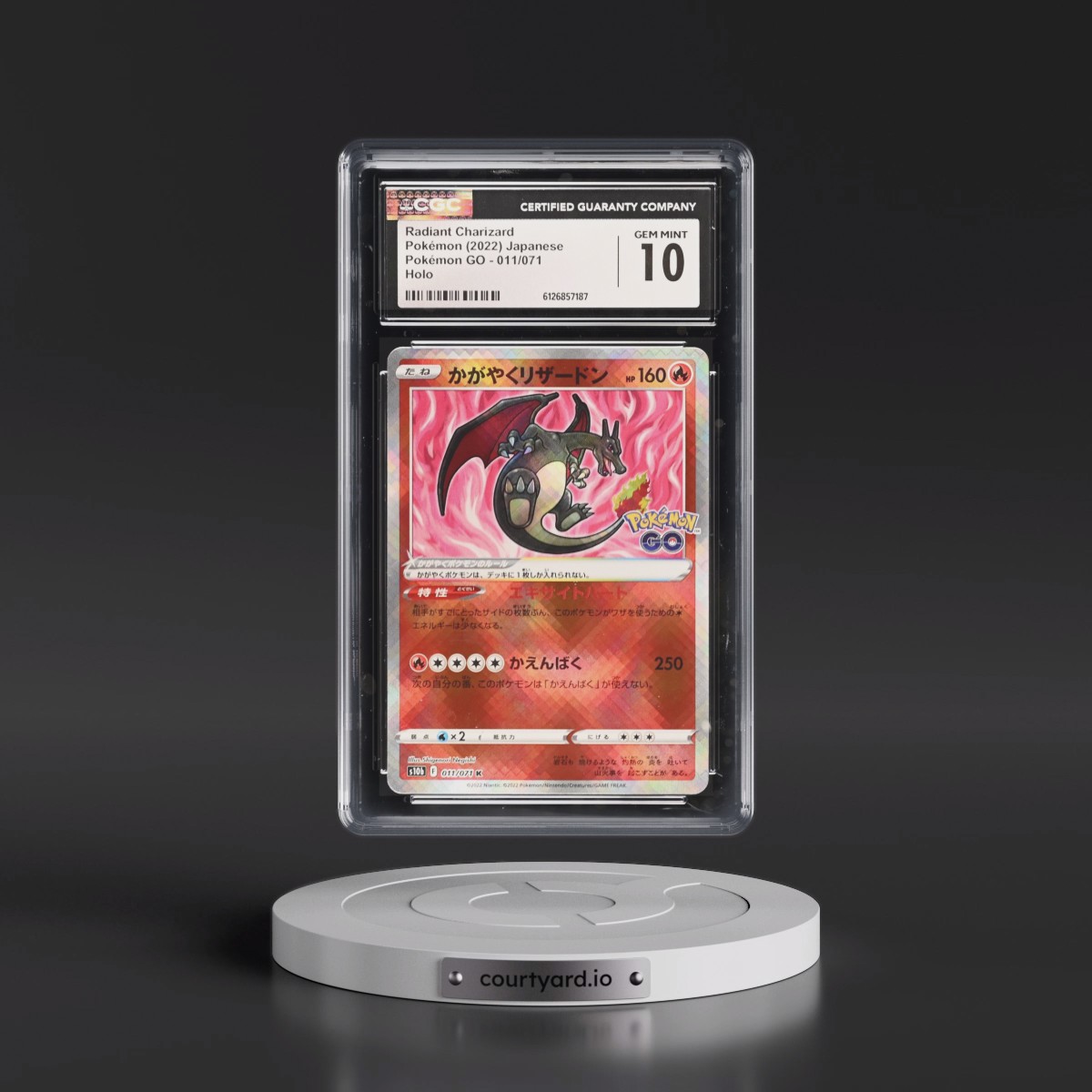 2022 Pokémon GO #011/071 Radiant Charizard - Holo (CGC 10 GEM MINT)