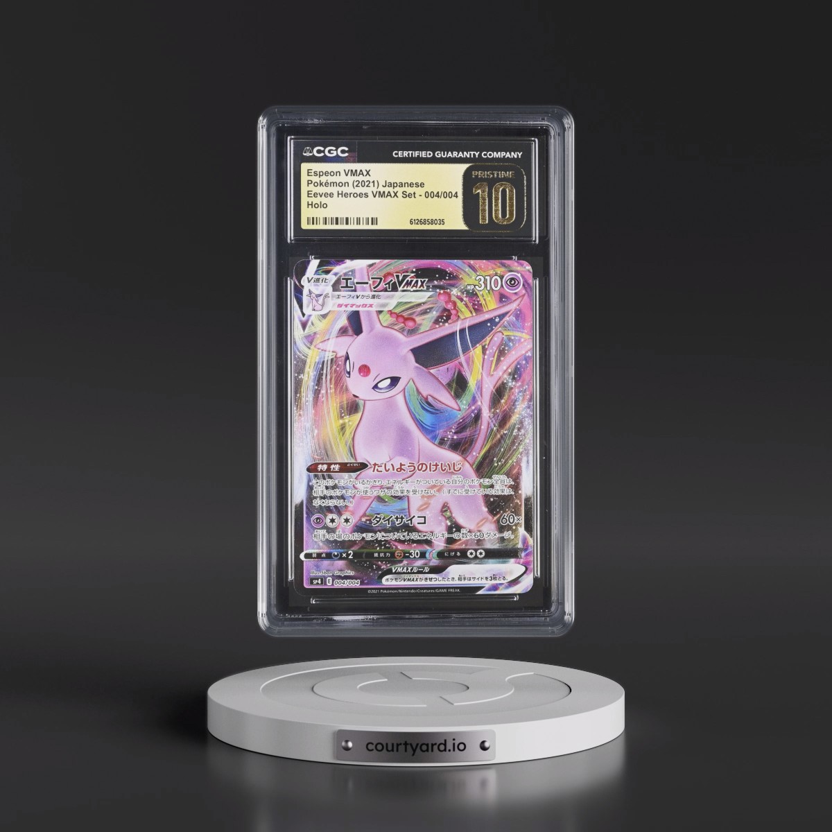 2021 Eevee Heroes VMAX Special Set #004/004 Espeon VMAX - Holo (CGC 10 PRISTINE)