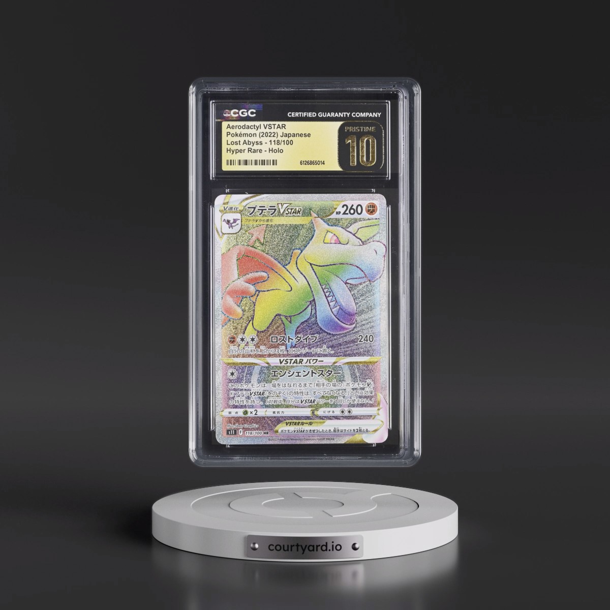 2022 Lost Abyss #118/100 Aerodactyl VSTAR - Hyper Rare Holo (CGC 10 PRISTINE)