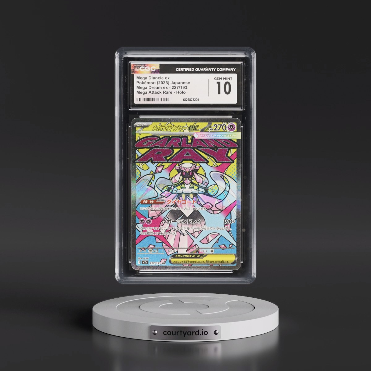 2025 Mega Dream ex - M2a #227/193 Mega Diancie ex - Mega Attack Rare Holo (CGC 10 GEM MINT)