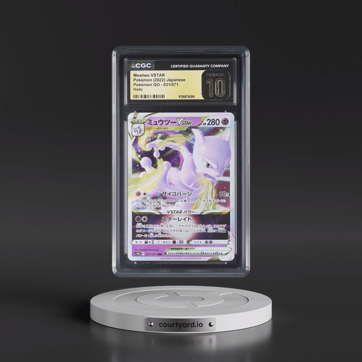 2022 Pokémon GO #031/071 Mewtwo VSTAR - Holo (CGC 10 PRISTINE)
