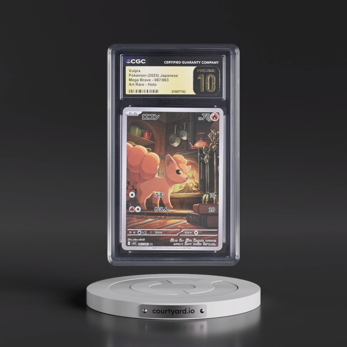 2025 Mega Brave - M1L #067/063 Vulpix - Art Rare Holo (CGC 10 PRISTINE)