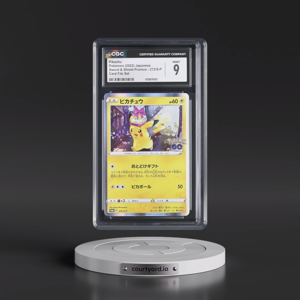 2019 Sword & Shield Promos #272/S-P Pikachu - Card File Set (Holo) (CGC 9 MINT)