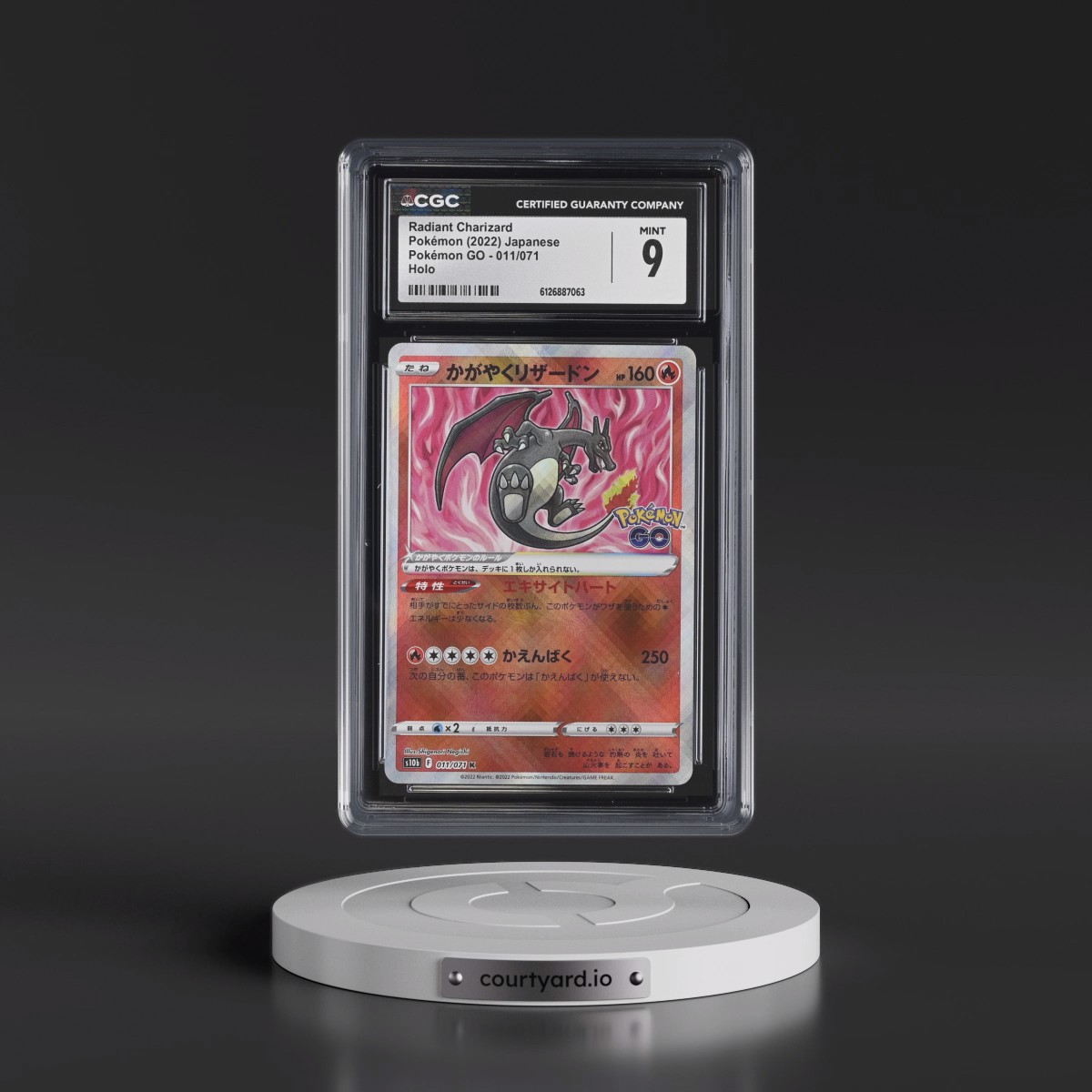 2022 Pokémon GO #011/071 Radiant Charizard - Holo (CGC 9 MINT)