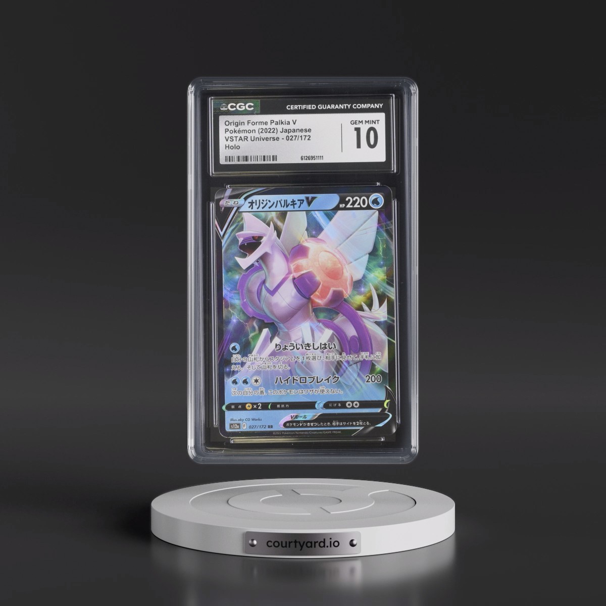 2022 VSTAR Universe #027/172 Origin Forme Palkia V - Holo (CGC 10 GEM MINT)