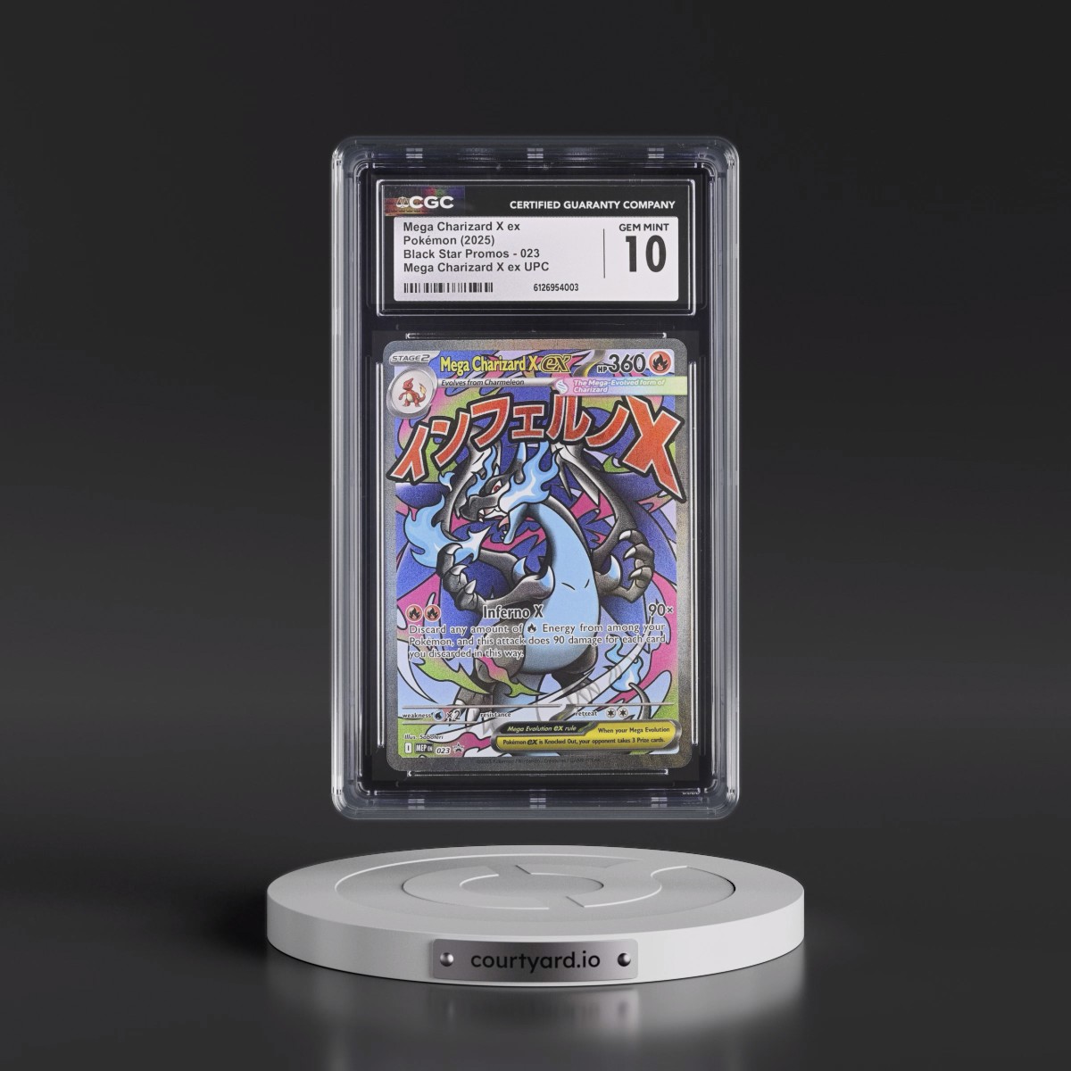 2025 Black Star Promos - Mega Evolution MEP EN #023 Mega Charizard X ex - Mega Charizard X ex Ultra Premium Collection (Holo) (CGC 10 GEM MINT)