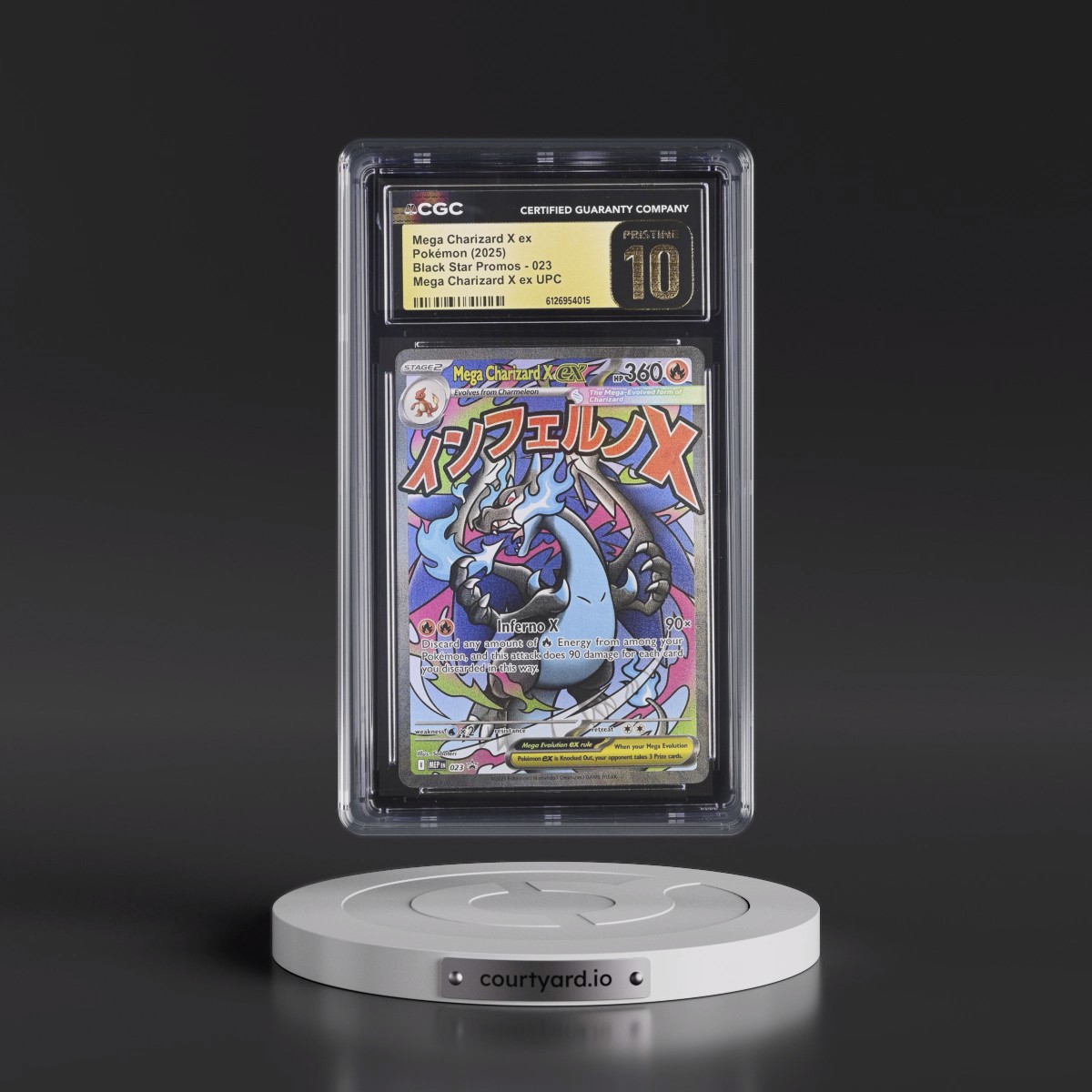 2025 Black Star Promos - Mega Evolution MEP EN #023 Mega Charizard X ex - Mega Charizard X ex Ultra Premium Collection (Holo) (CGC 10 PRISTINE)