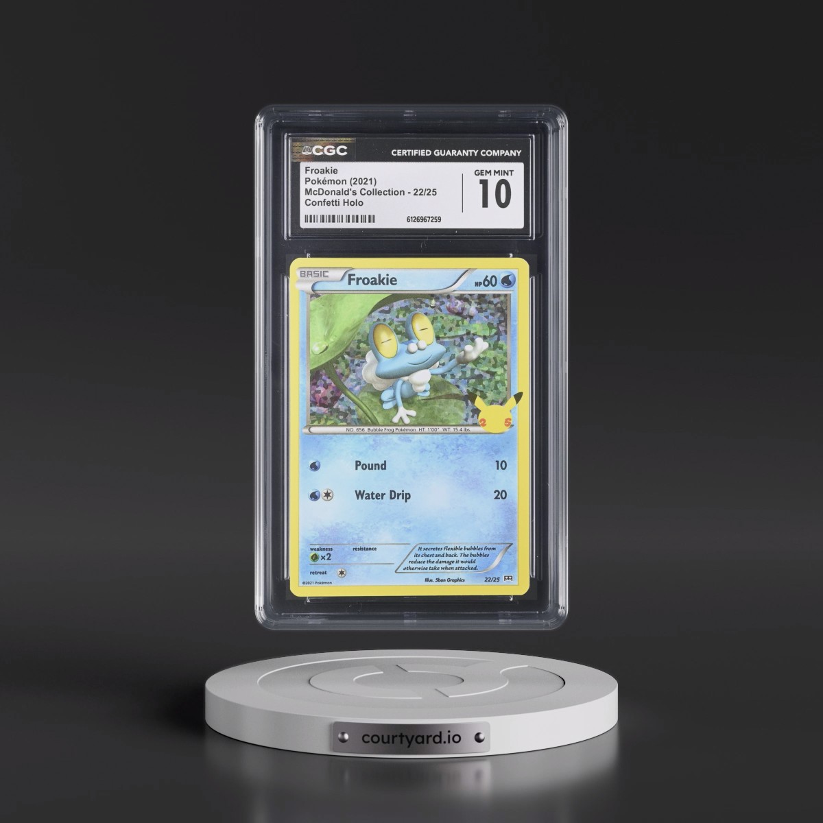 2021 McDonald's Collection 2021 #22/25 Froakie - Confetti Holo (CGC 10 GEM MINT)