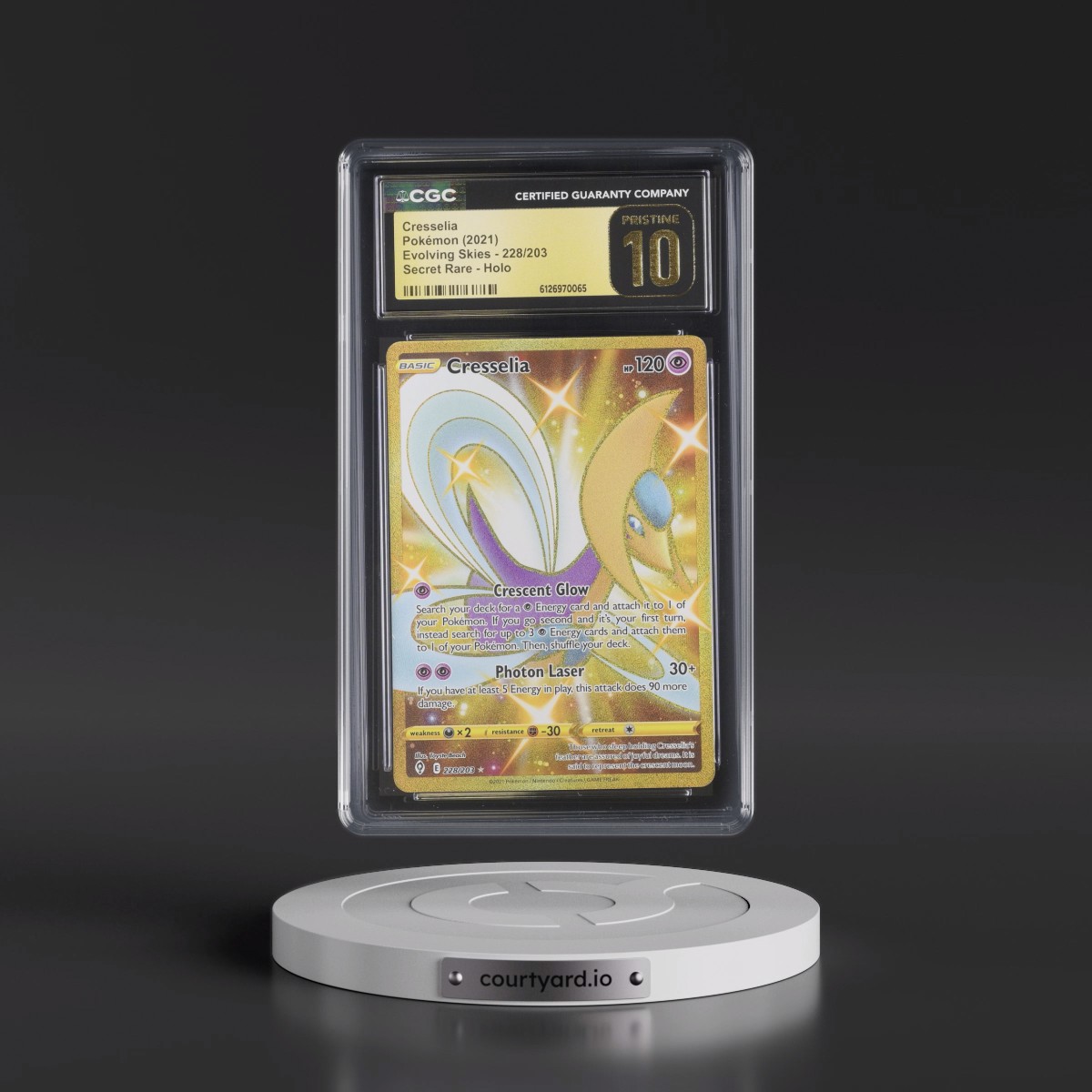 2021 Evolving Skies #228/203 Cresselia - Secret Rare Holo (CGC 10 PRISTINE)