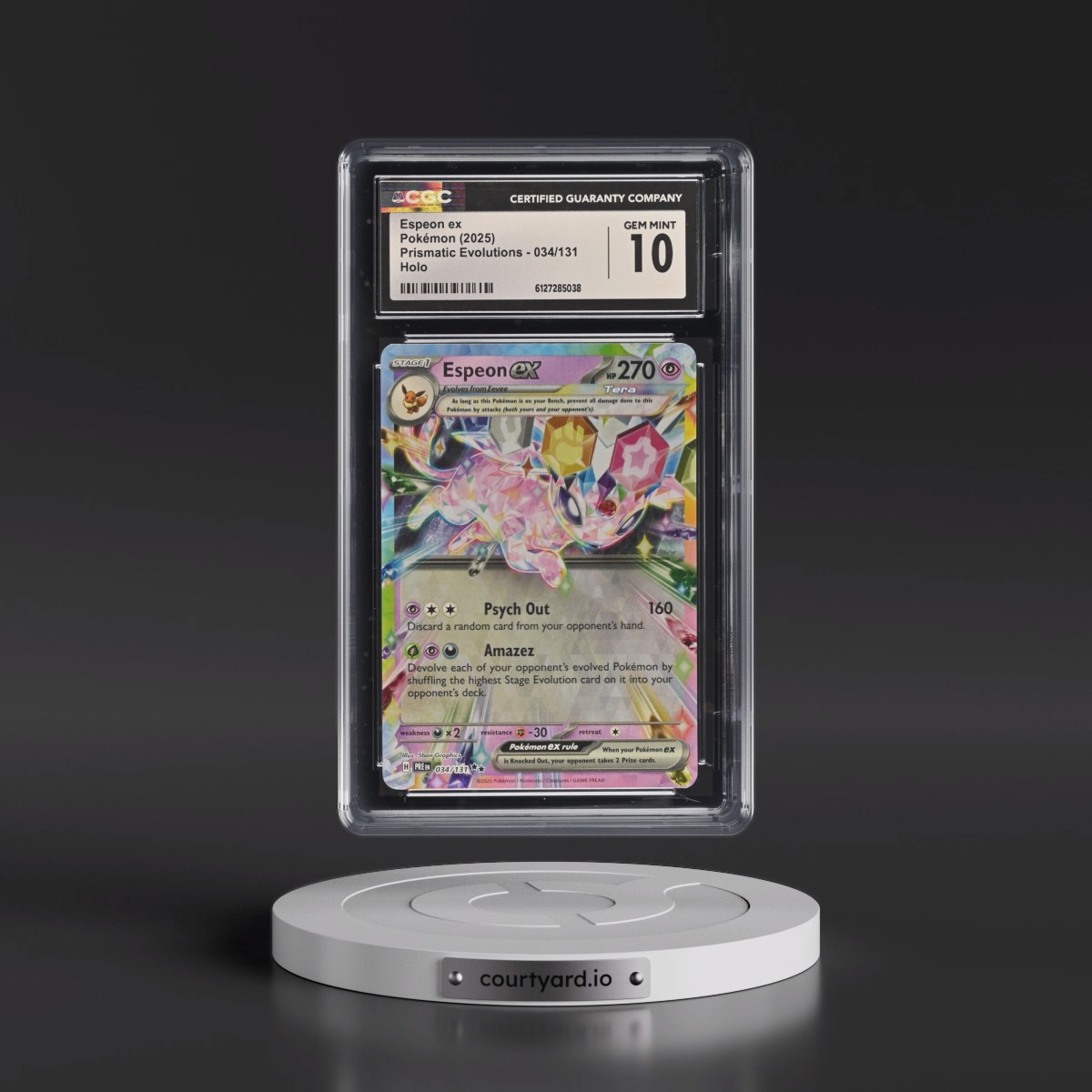 2024 Prismatic Evolutions - PRE EN #034/131 Espeon ex - Holo (CGC 10 GEM MINT)