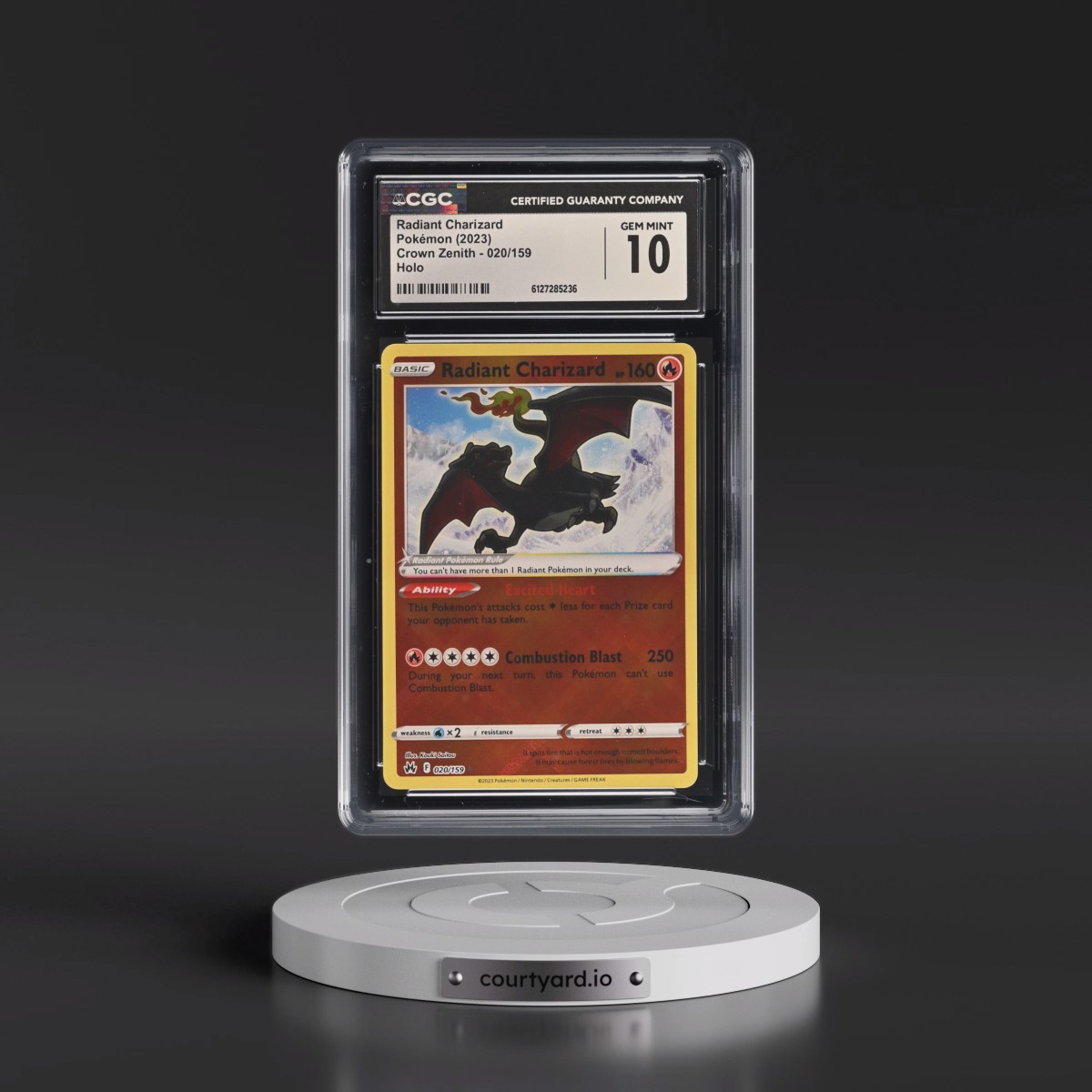 2023 Crown Zenith #020/159 Radiant Charizard - Holo (CGC 10 GEM MINT)
