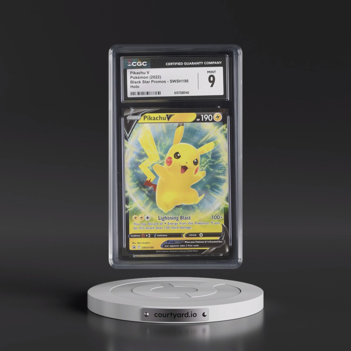 2017 Black Star Promos - Sword & Shield #SWSH198 Pikachu V - Holo (CGC 9 MINT)