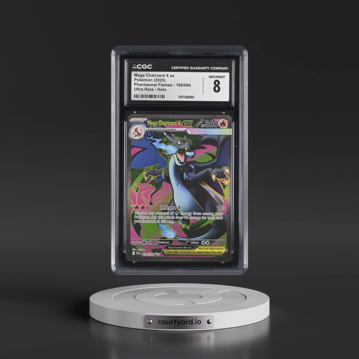 2025 Phantasmal Flames - PFL EN #109/094 Mega Charizard X ex - Ultra Rare Holo (CGC 8 NM-MT)