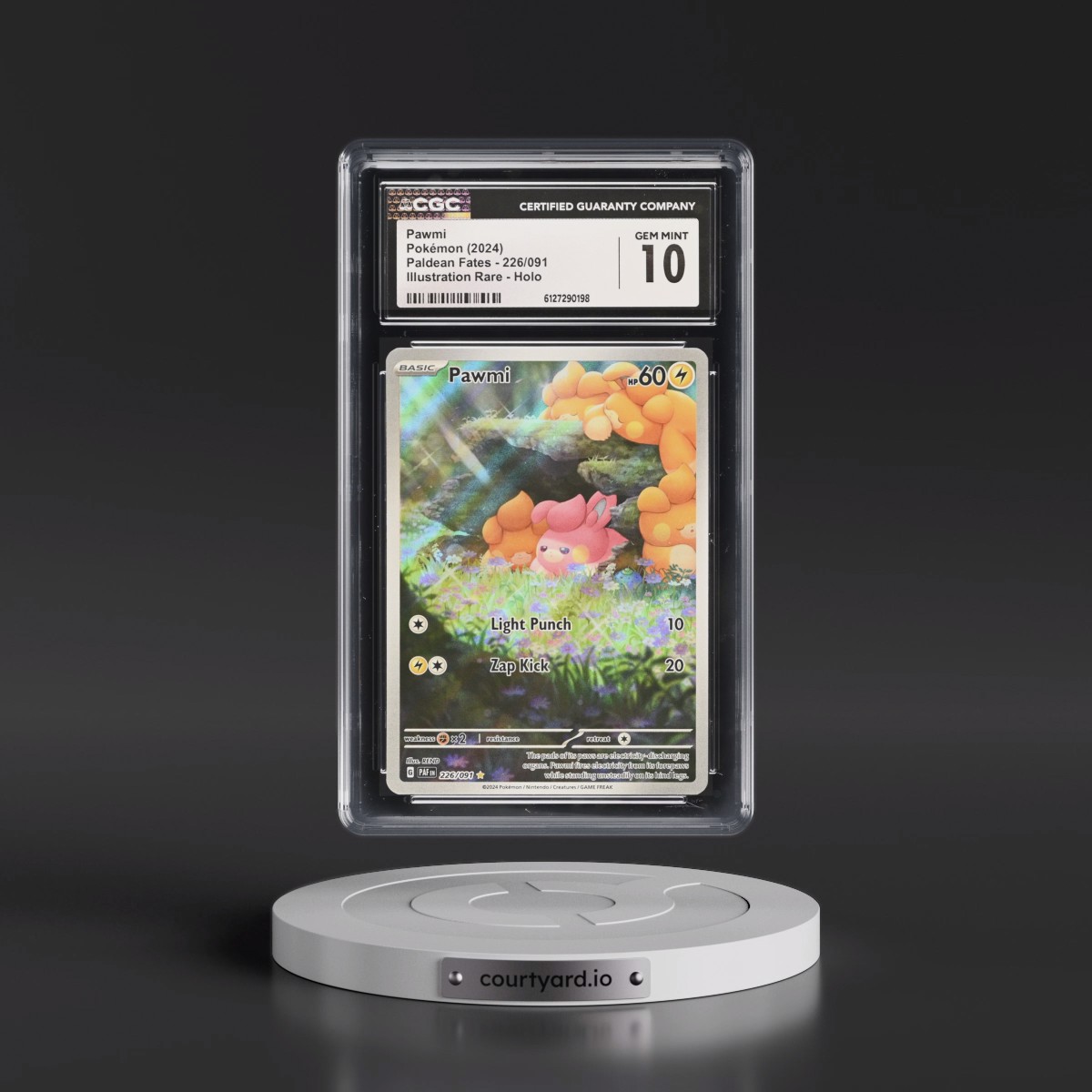 2024 Paldean Fates - PAF EN #226/091 Pawmi - Illustration Rare Holo (CGC 10 GEM MINT)