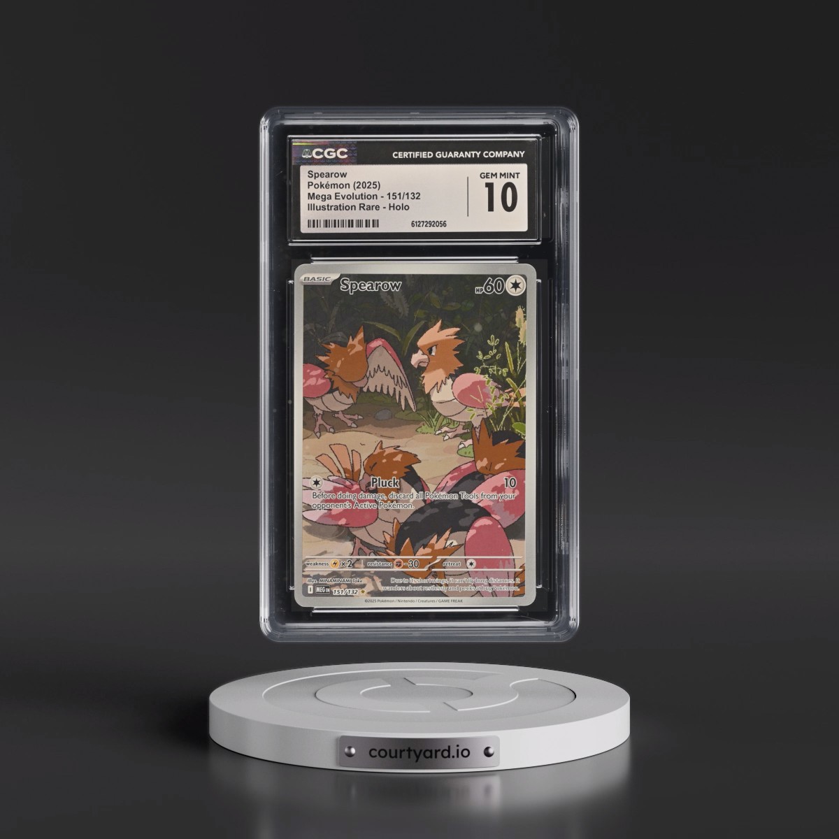 2025 Mega Evolution - MEG EN #151/132 Spearow - Illustration Rare Holo (CGC 10 GEM MINT)