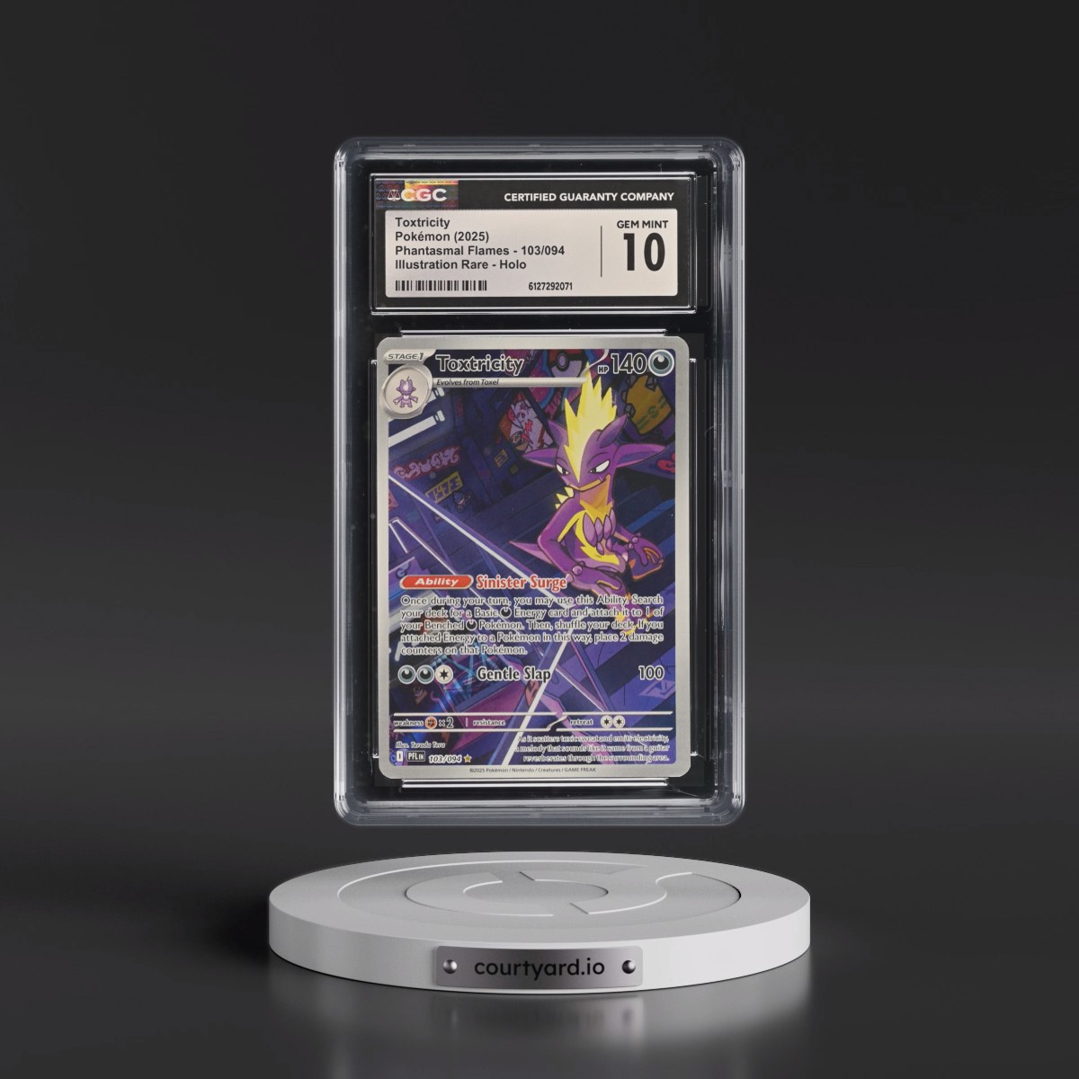 2025 Phantasmal Flames - PFL EN #103/094 Toxtricity - Illustration Rare Holo (CGC 10 GEM MINT)