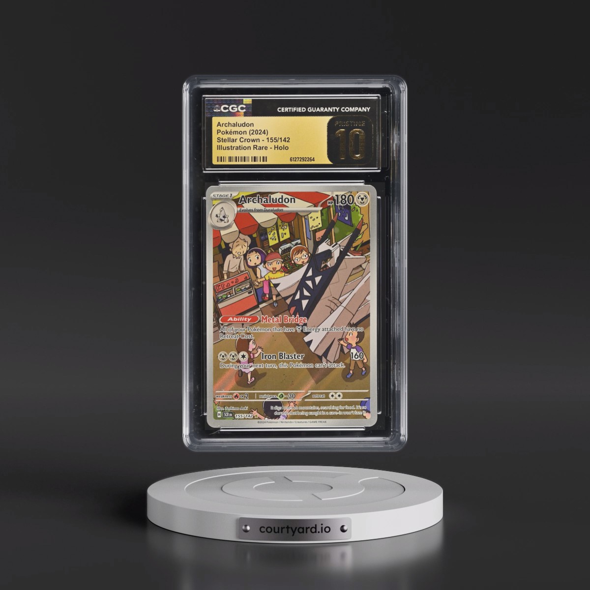 2024 Stellar Crown - SCR EN #155/142 Archaludon - Illustration Rare Holo (CGC 10 PRISTINE)