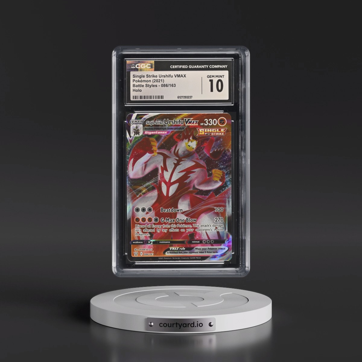 2021 Battle Styles #086/163 Single Strike Urshifu VMAX - Holo (CGC 10 GEM MINT)