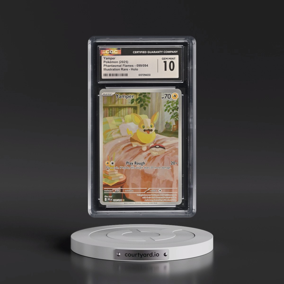 2025 Phantasmal Flames - PFL EN #099/094 Yamper - Illustration Rare Holo (CGC 10 GEM MINT)
