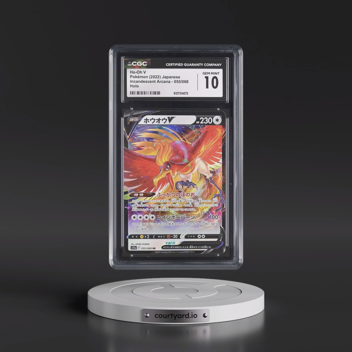 2022 Incandescent Arcana #055/068 Ho-Oh V - Holo (CGC 10 GEM MINT)