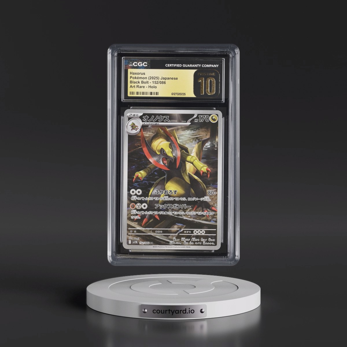 2025 Black Bolt - sv11B #152/086 Haxorus - Art Rare Holo (CGC 10 PRISTINE)