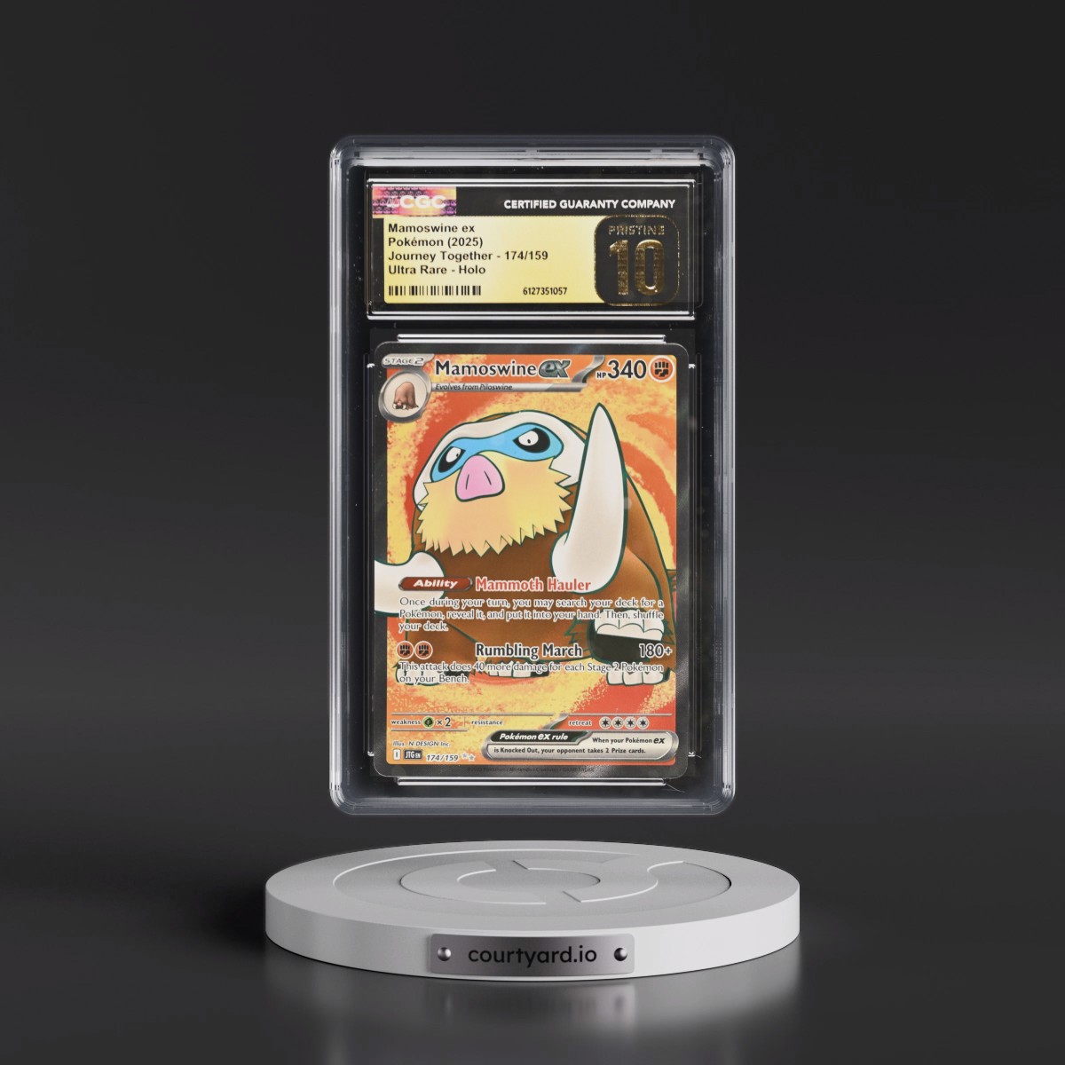 2024 Journey Together - JTG EN #174/159 Mamoswine ex - Ultra Rare Holo (CGC 10 PRISTINE)