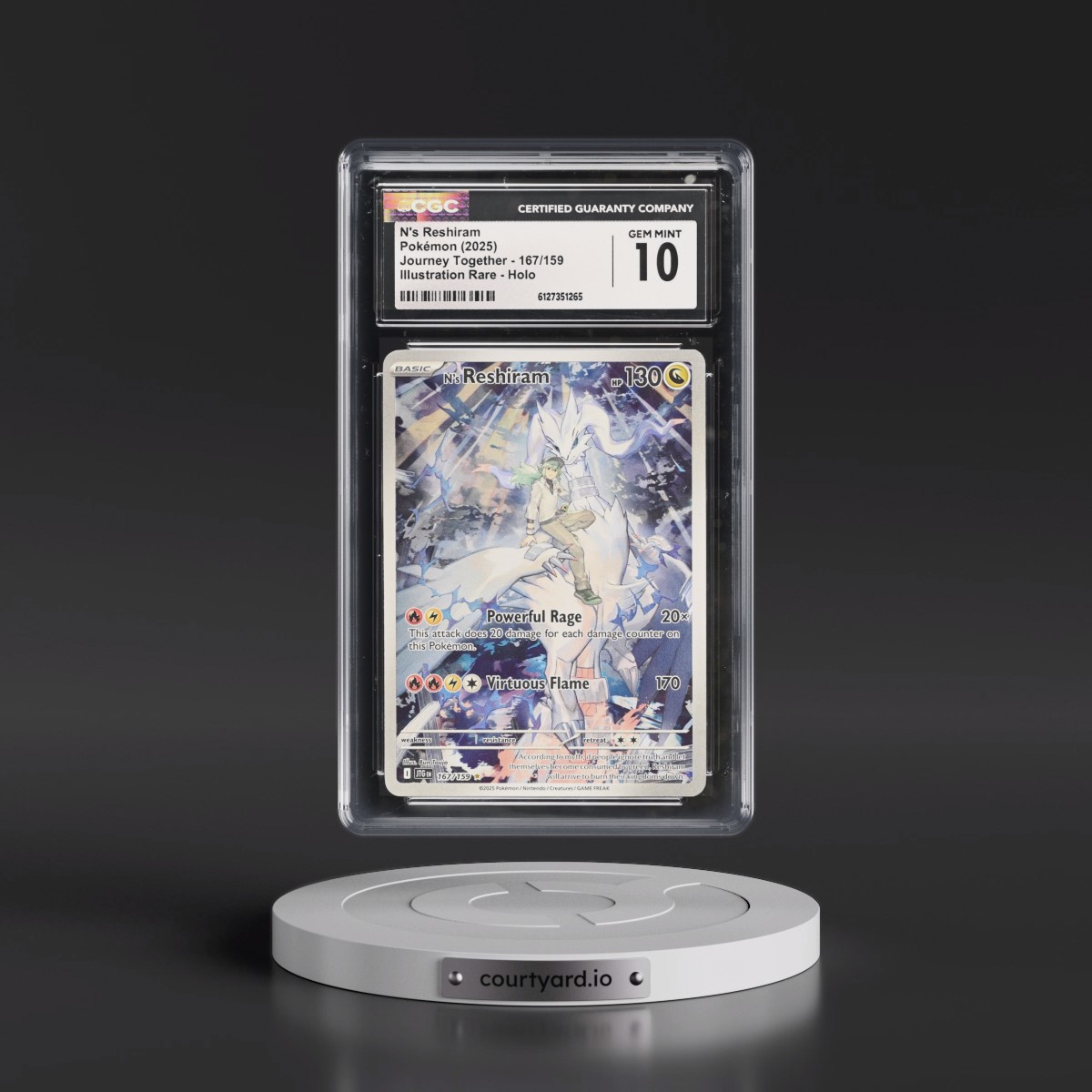 2024 Journey Together - JTG EN #167/159 N's Reshiram - Illustration Rare Holo (CGC 10 GEM MINT)