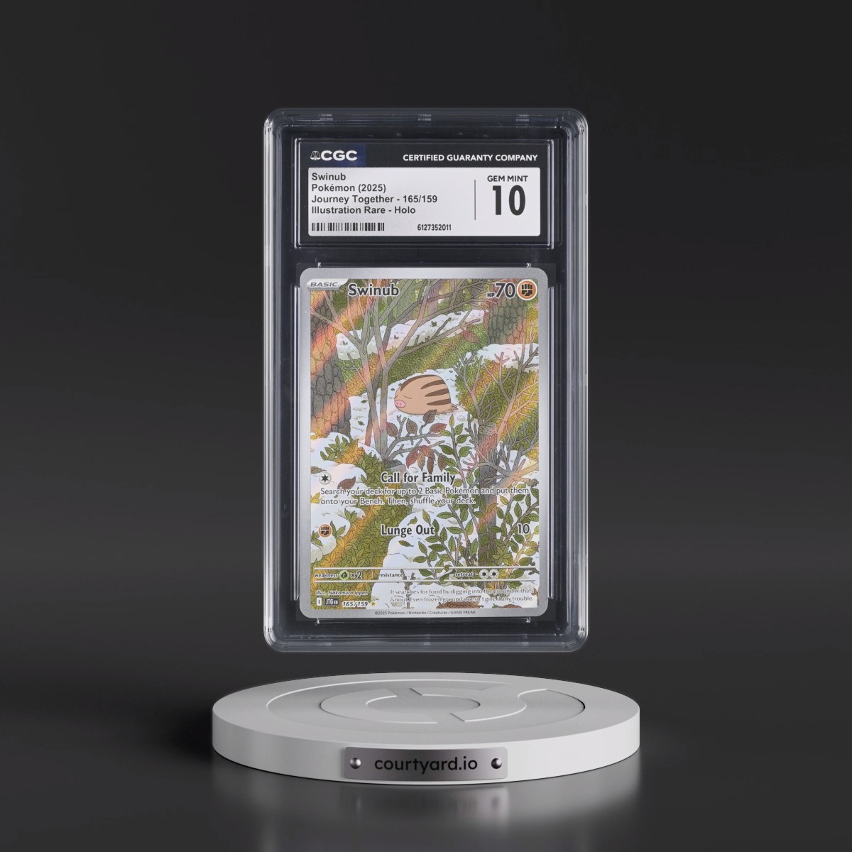 2024 Journey Together - JTG EN #165/159 Swinub - Illustration Rare Holo (CGC 10 GEM MINT)