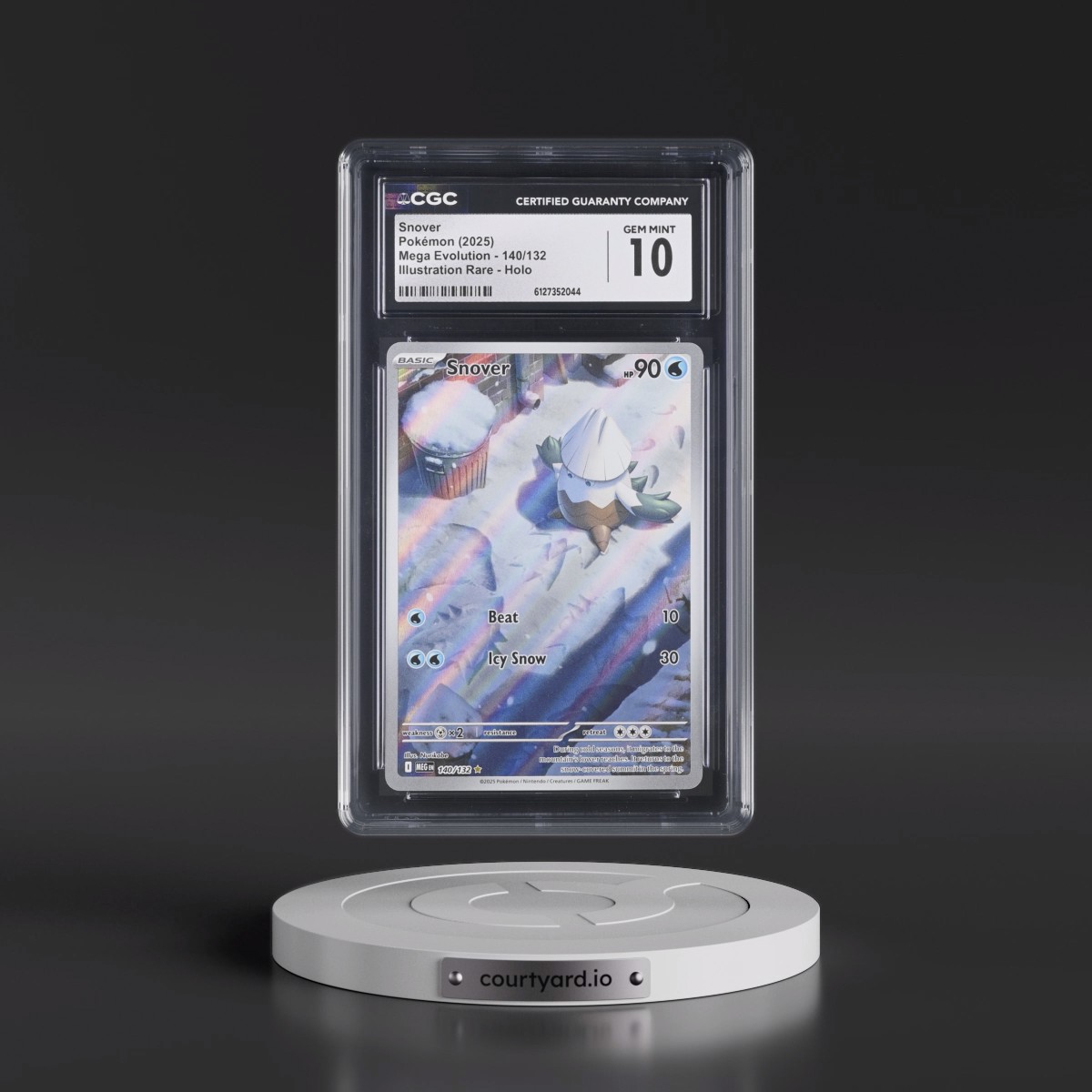 2025 Mega Evolution - MEG EN #140/132 Snover - Illustration Rare Holo (CGC 10 GEM MINT)
