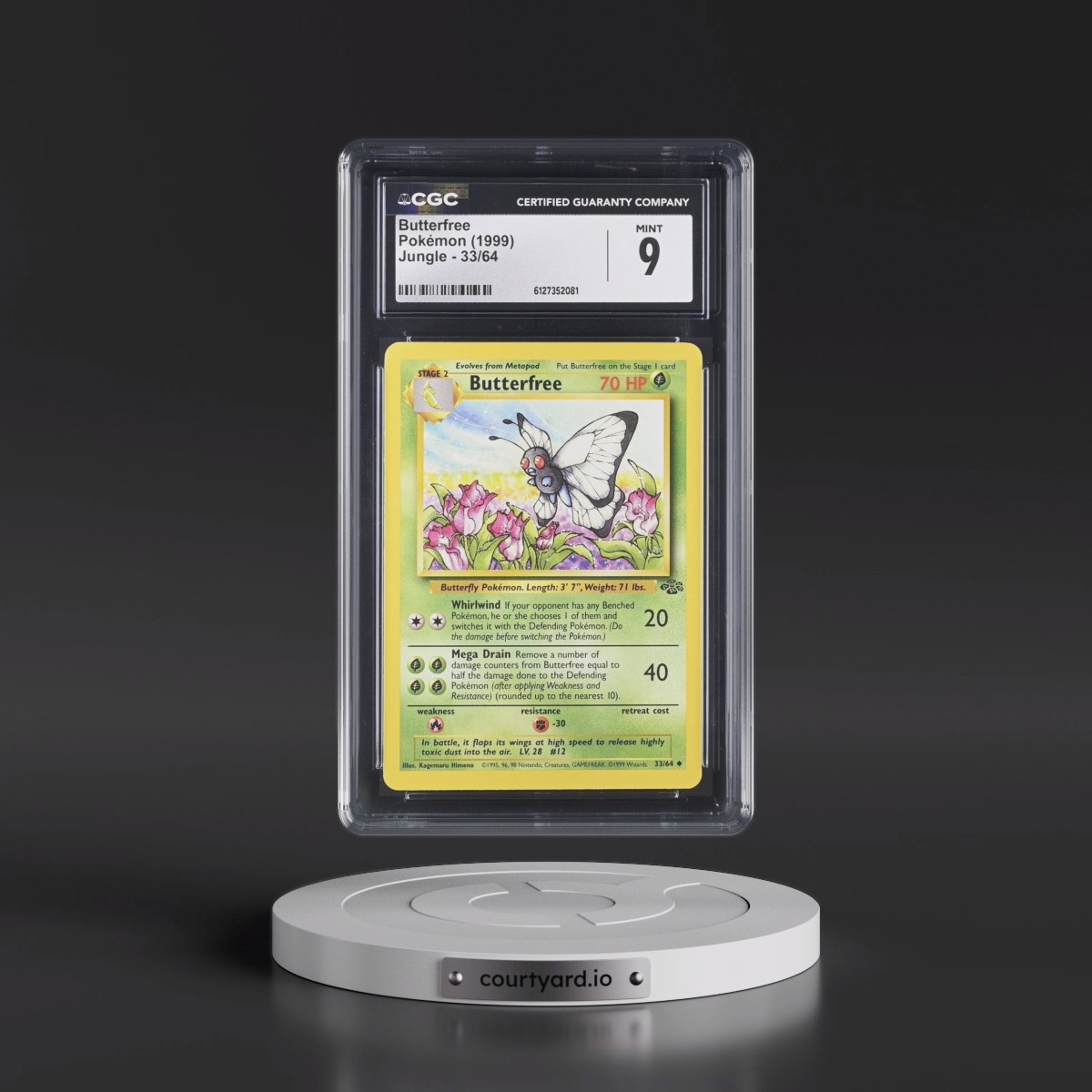 1999 Jungle #33/64 Butterfree (CGC 9 MINT)