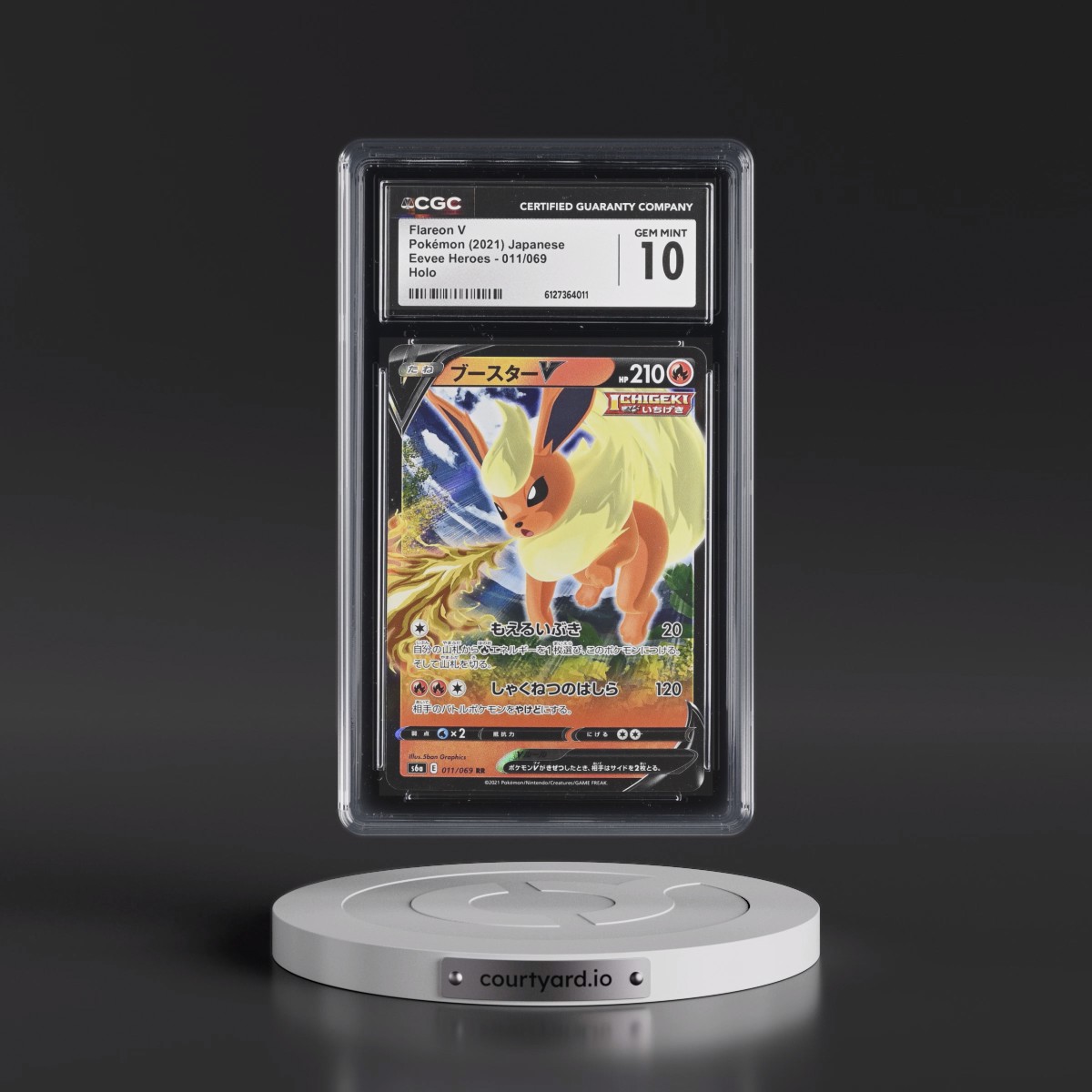 2021 Eevee Heroes #011/069 Flareon V - Holo (CGC 10 GEM MINT)