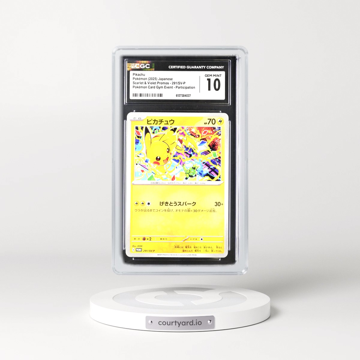 2022 Scarlet & Violet Promos #291/SV-P Pikachu - Pokémon Card Gym Event Participation (CGC 10 GEM MINT)