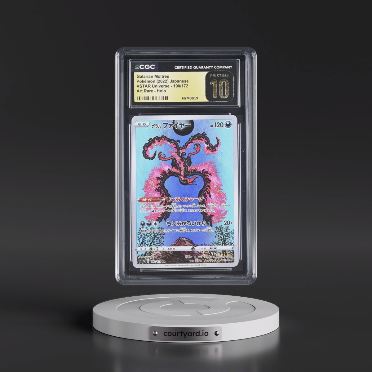 2022 VSTAR Universe #190/172 Galarian Moltres - Art Rare Holo (CGC 10 PRISTINE)