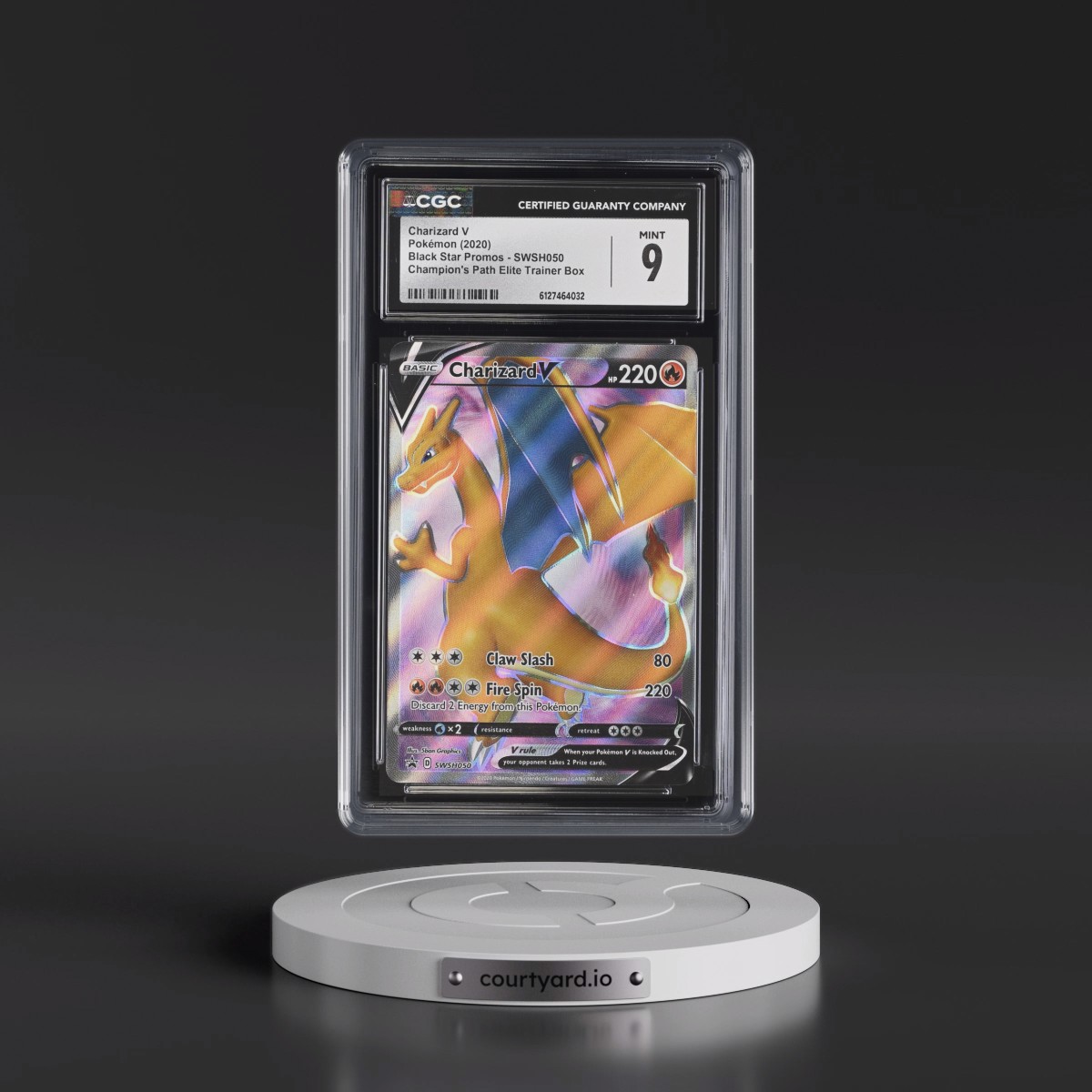 2017 Black Star Promos - Sword & Shield #SWSH050 Charizard V - Champion's Path Elite Trainer Box (Holo) (CGC 9 MINT)