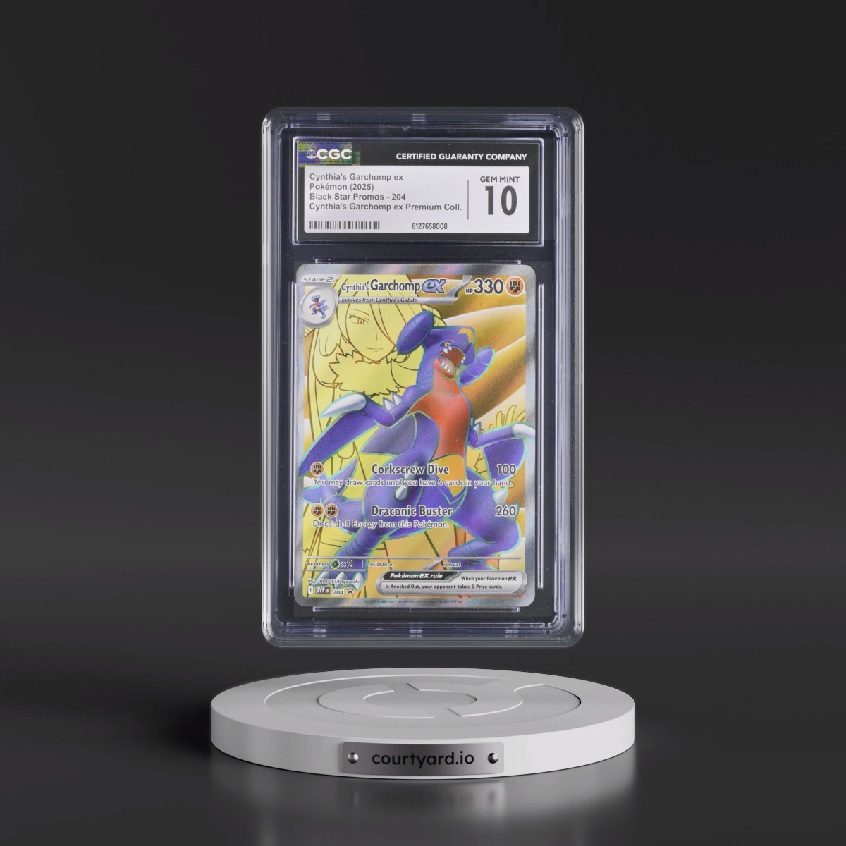 2023 Black Star Promos - Scarlet & Violet SVP EN #204 Cynthia's Garchomp ex - Cynthia's Garchomp ex Premium Collection (Holo) (CGC 10 GEM MINT)