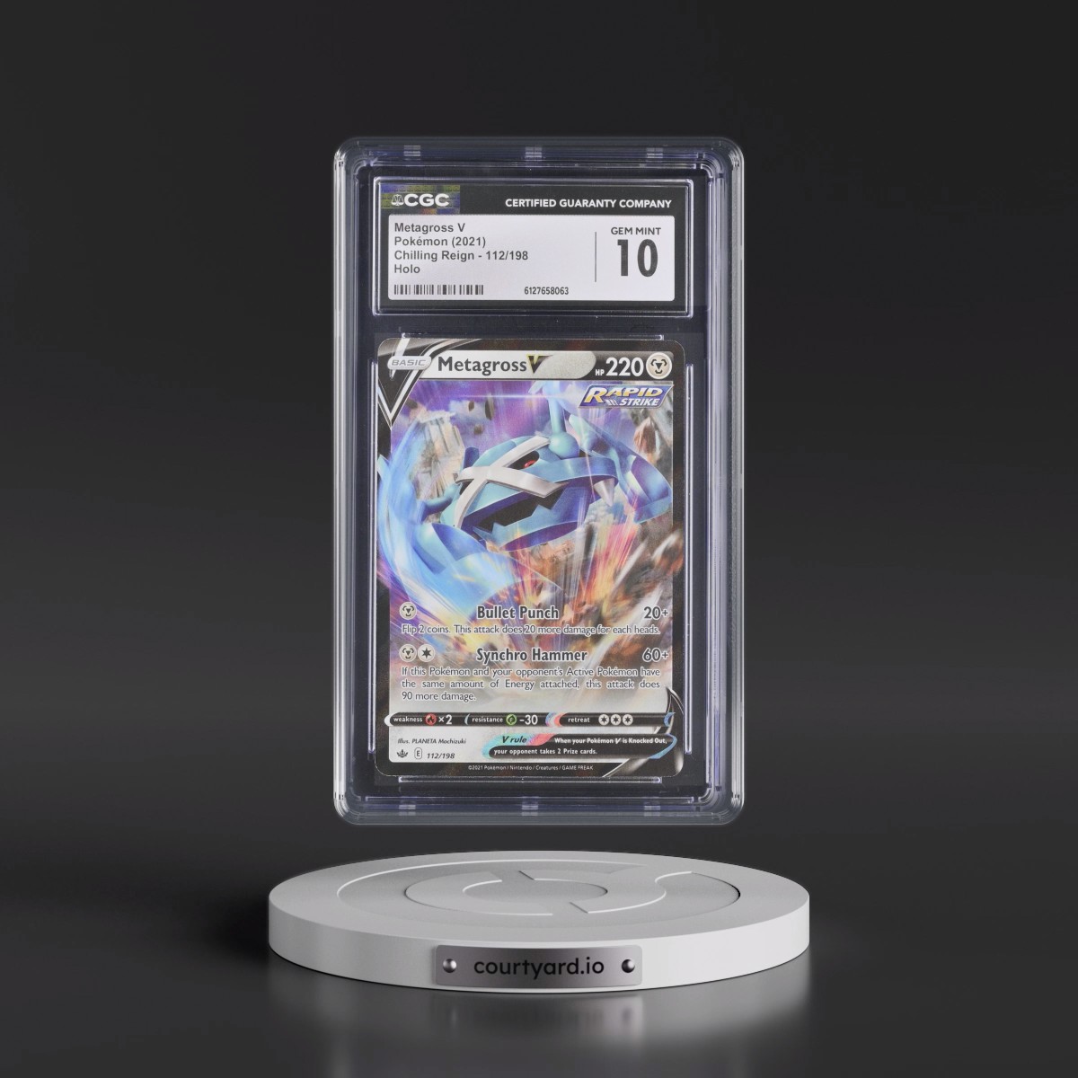 2021 Chilling Reign #112/198 Metagross V - Holo (CGC 10 GEM MINT)