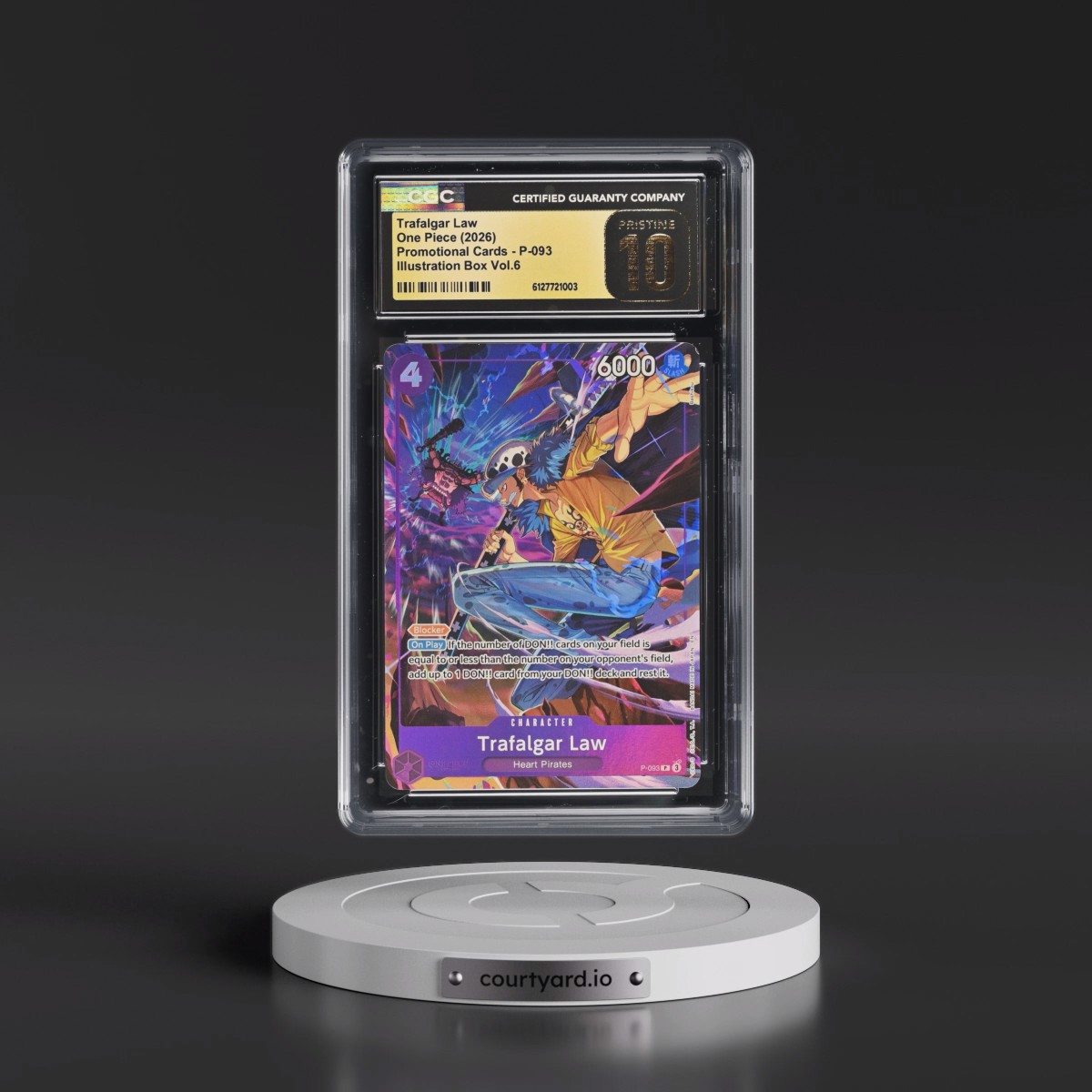 2022 Promotional Cards - English #P-093 Trafalgar Law - Illustration Box Vol.6 (Borderless) (CGC 10 PRISTINE)