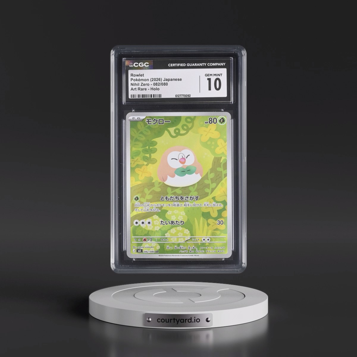 2026 Nihil Zero - M3 Rowlet - Art Rare Holo #082/080 CGC 10